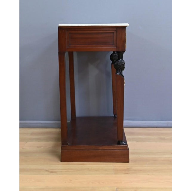 Empire Retour d’Égypte Console in Mahogany, Early 19th Century For Sale - Image 13 of 18