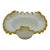 Vintage Fenton Milk-Glass Crimped Ruffled Amber Yellow Edge Candy Dish Bowl For Sale