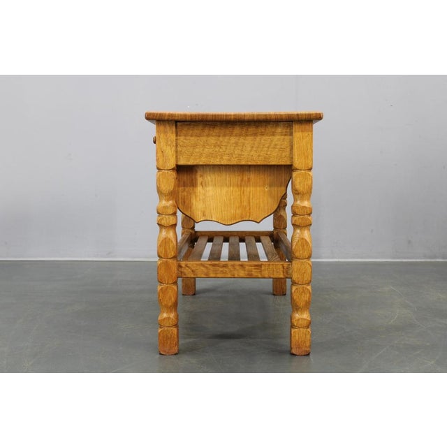 Mid-Century Modern Danish Oak Sewing Cabinet by Henning Kjaernulf, 1960s For Sale - Image 10 of 13