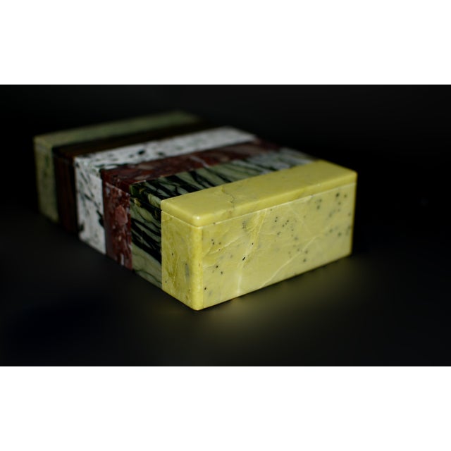 Modern Gemstone Box Serpentine Rare K3 Jasper For Sale - Image 3 of 11