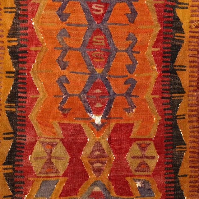 Antique Kilim Wool Rug, Turkey For Sale - Image 4 of 13