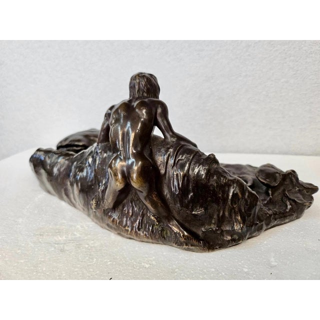 Late 19th Century Late 19th Century Art Nouveau Bronze Inkwell For Sale - Image 5 of 8