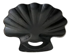 19th Century British Victorian Papier Mache Clam Shell Dish, 1890s