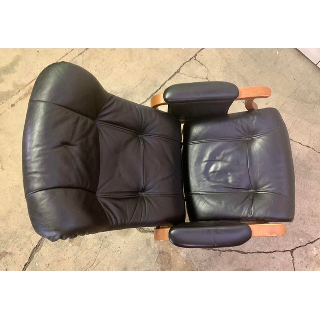 Leather Reclining Armchair, Sweden For Sale In New York - Image 6 of 14