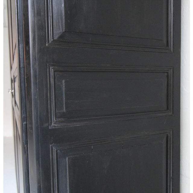 Large Vintage Black Wardrobe For Sale - Image 12 of 18