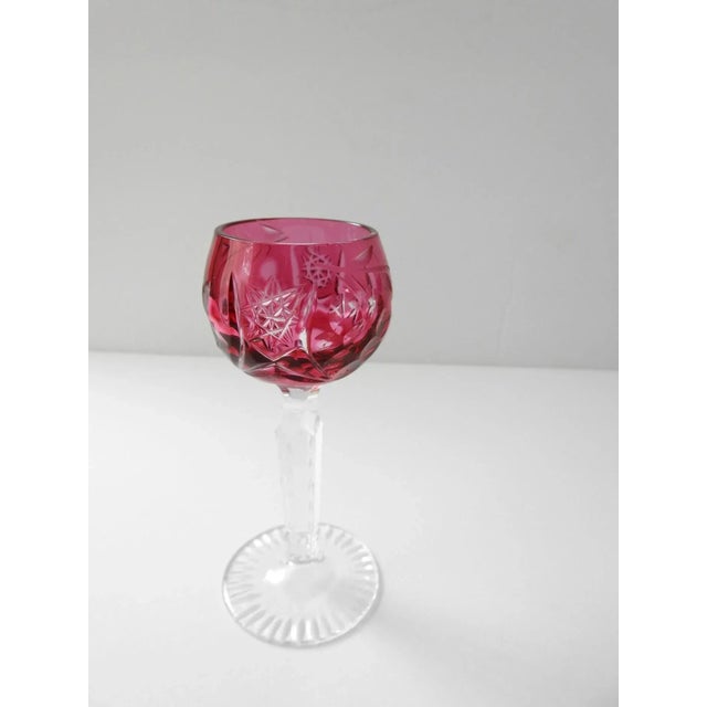 Vintage Lausitzer Colored Crystal Cordial Liquor Shot Glasses