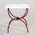 1970s Vintage Table With Limestone Top and Red Metal Base For Sale - Image 5 of 10