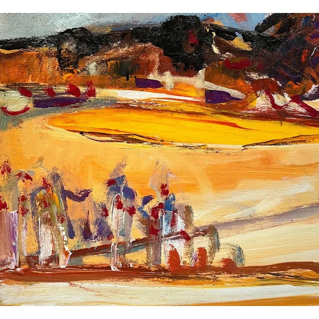 Jean Krille, Landscape 114, Oil on Wood, 1988 For Sale - Image 4 of 11