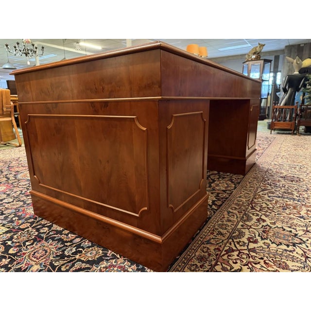 Animal Skin English Desk with Brown Leather For Sale - Image 7 of 18