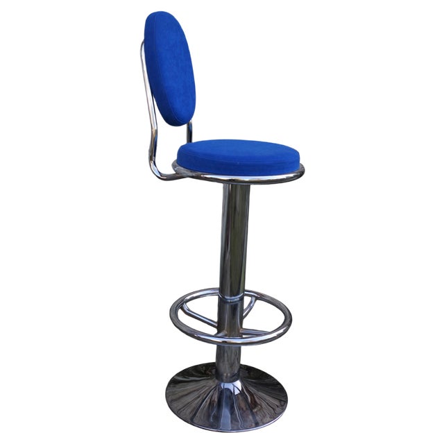 Chrome Rotating Stool, 1990s For Sale