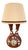 1970s Southwestern Wedding Vase Pottery Table Lamp — Hand-Painted Terracotta For Sale