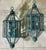Pair of Vintage Solid Brass & Beveled Glass Wall Lantern - Sconces - Verdigris For Sale - Image 14 of 14