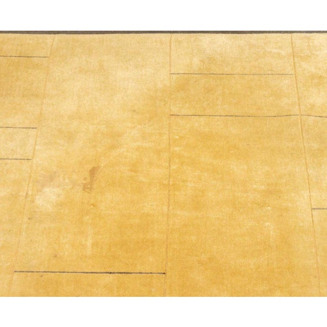 Late 20th Century Modern Geometric Beige Carpet, 12' 7" X 9' 7" For Sale - Image 5 of 7