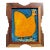 2025 Ruth Arenz Original Folk Chicken Painting in Vintage Frame For Sale