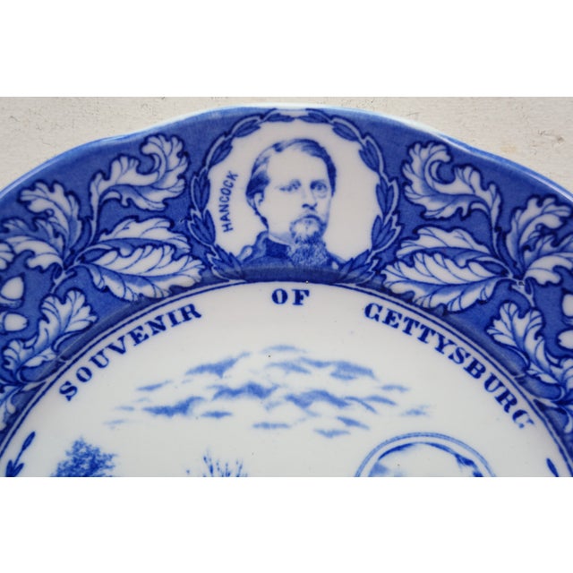 Antique F. Winkle & Co. Gettysburg General Meade's Headquarters Souvenir Plate For Sale - Image 4 of 10