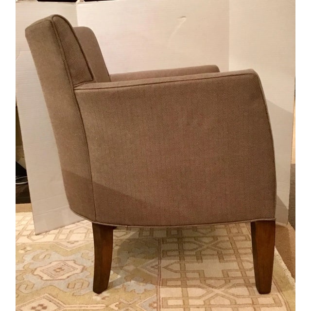 Original Retail $3160, Stylish transitional Kravet Tarragona Lounge Chair., Wood frame upholstered in a chocolate cotton...