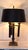Black Vintage English 3-Light Table Lamp with Brass Frame and Shade, 1970s For Sale - Image 8 of 8