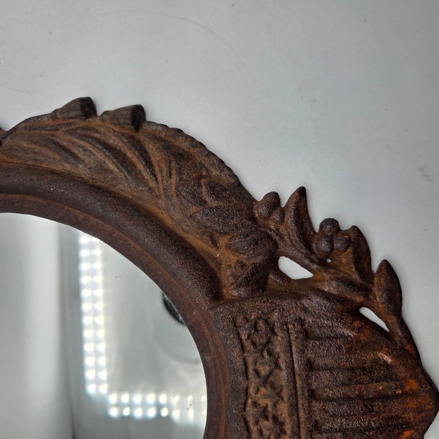Civil War Era Cast Iron Federal Eagle Picture Frame W/ Mirror For Sale In Tampa - Image 6 of 10