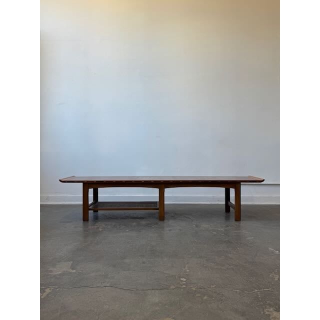 1960's Walnut and Caned Lane Altavista Coffee Table For Sale - Image 12 of 13
