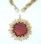 Gold Jomaz Gold Plated Sunburst Pendant Chain Link Necklace c.1970 For Sale - Image 8 of 12
