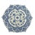 Traditional Vintage Royal Copenhagen Blue Fluted Double Full Lace Hexagonal Plate No. 1094 First Quality 1975 to 1979 For Sale - Image 3 of 11