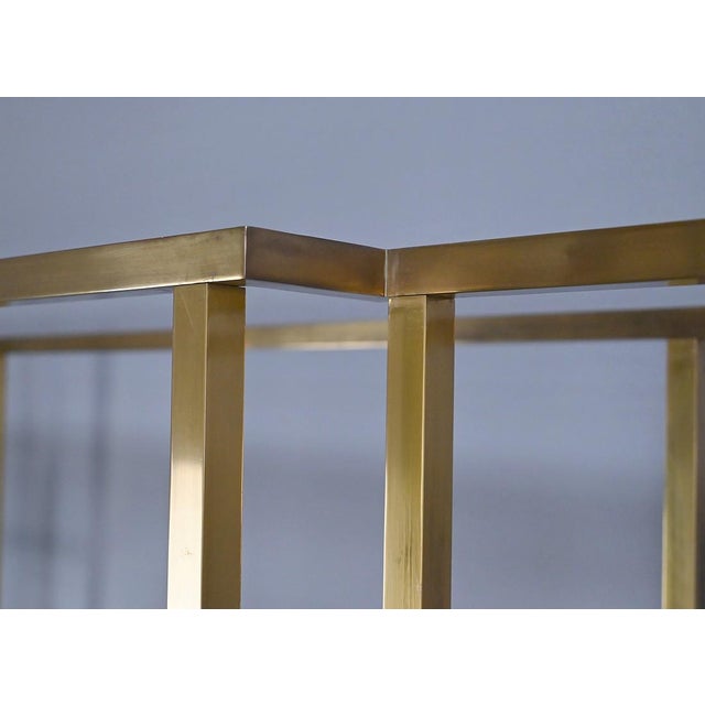 Brown Lacquered Bookcase attributed to Guy Lefèvre for Maison Jansen, 1970s For Sale - Image 8 of 18