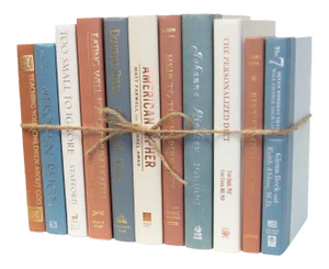 Decorative Books - Sea Coral Book Bundle - 1 Foot of Blue Books