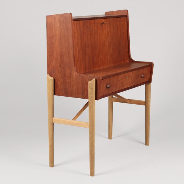 Danish Teak Secretary Desk, 1960s For Sale - Image 4 of 7