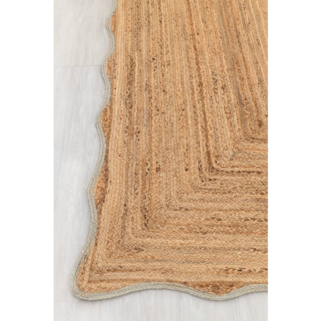 9x12Ft. Laurel Wave Scallop Edge Jute Rug For Sale - Image 12 of 12