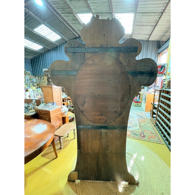 Art Nouveau Monumental Coat Rack with Mirror, France, 1900s For Sale - Image 3 of 18