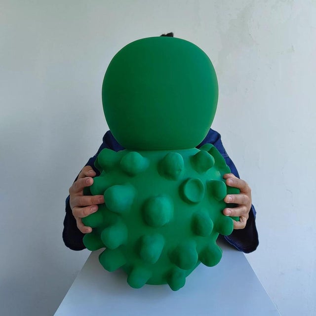 Rupture Sculpture in Ceramic by Liliana Silva. Signed by Liliana Silva. Dimensions: W 39 x D 39 x H 50 cm. Materials:...