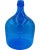 Vintage Mid-Century Blue Glass Bottle Jug Vase Hand-Made For Sale - Image 11 of 12