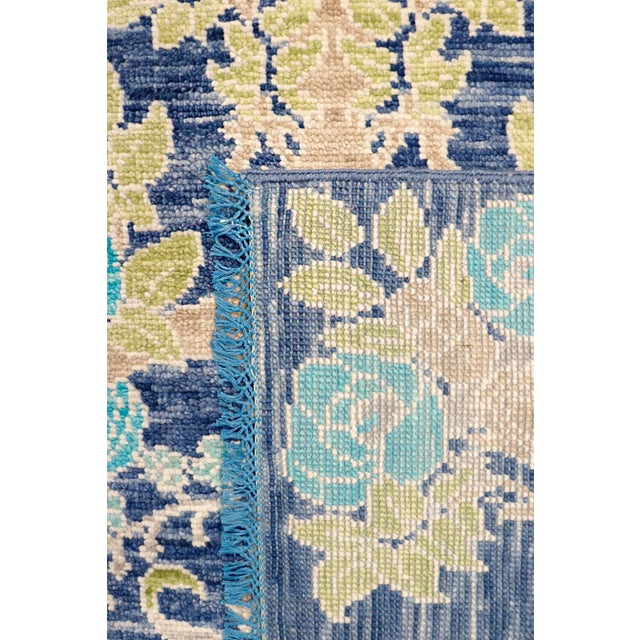 2020s Pasargad Home Oushak Blue Wool Area Rug- 7'11" X 9' 9" For Sale - Image 5 of 7