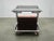 Space Age Chrome, Smoked Glass and Wood Bar Cart, 1970s For Sale - Image 11 of 15