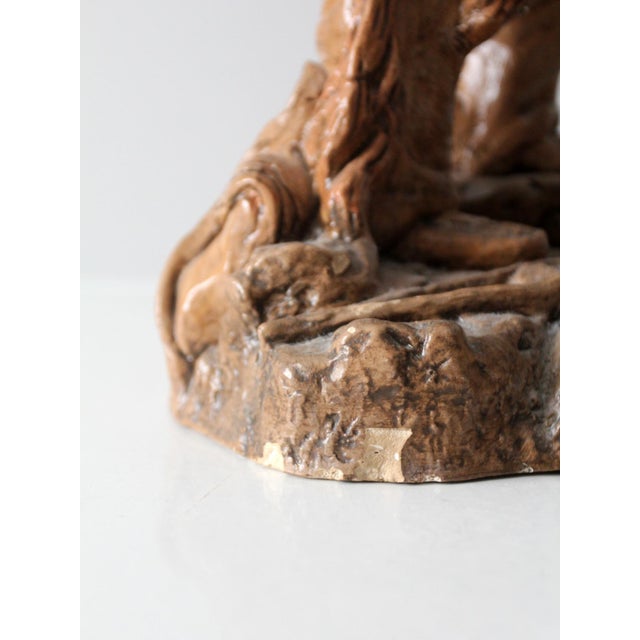 Vintage Native American Indian Statuary Figurine For Sale - Image 6 of 12