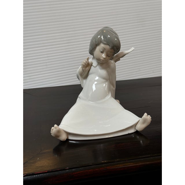 Salvador Debón for Lladró Angel Wondering Porcelain Figurine, Signed For Sale - Image 12 of 12