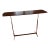 Vintage Mid-Century Modern Walnut & Chrome Narrow Console Table For Sale