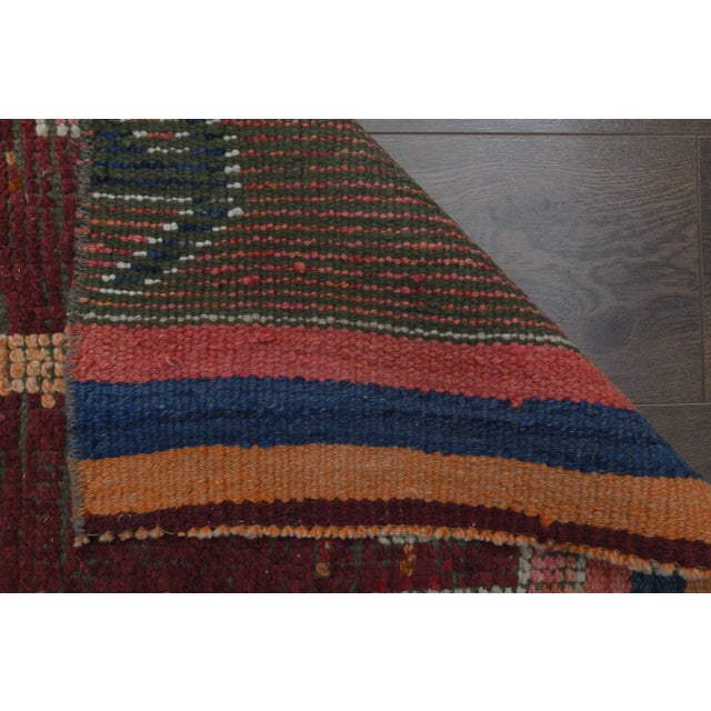 Textile 1970s Vintage Turkish Oushak Handmade Wool Cotton Pink Runner Rug For Sale - Image 7 of 11