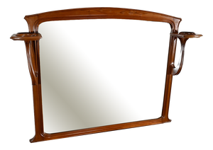 Art Nouveau Mahogany Console Mirror, 1900s