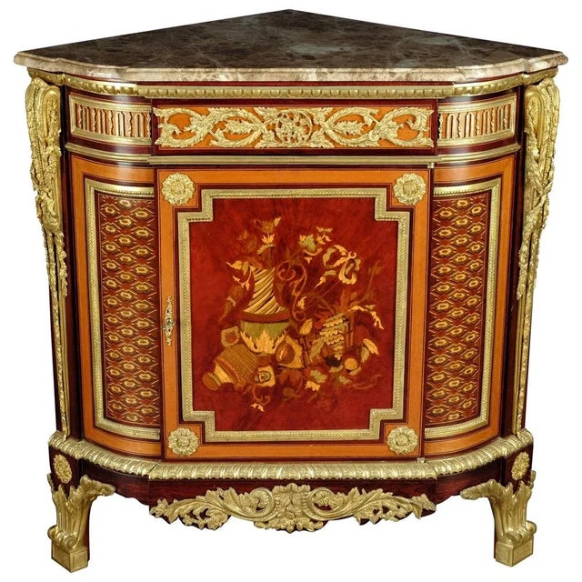 20th Century Louis XV Corner Commode attributed to Jean Henri Riesener For Sale - Image 11 of 11