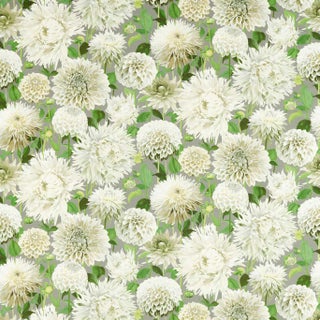 Harlequin Dahlia Fabric in Sail Cloth/Meadow/Sketched For Sale