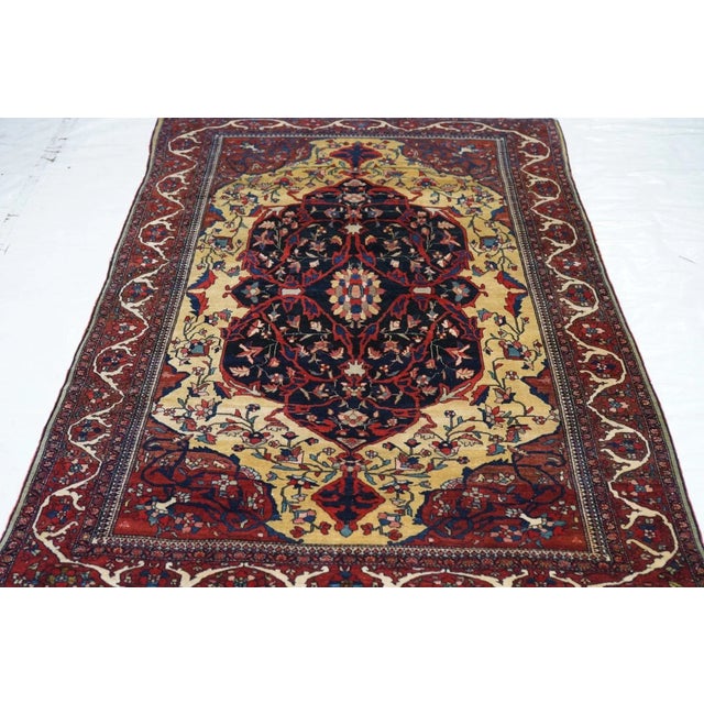 Goldenrod Late 18th Century Antique Farahan Sarouk Rug 4'3'' x 6'8'' For Sale - Image 8 of 10
