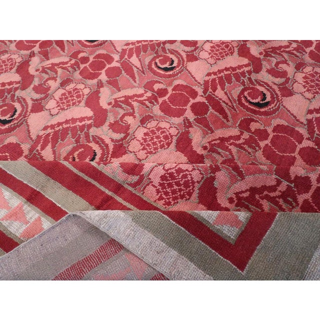 Textile Galerie Shabab Collection Mid-20th Century Belgian Art Deco Room Size Carpet For Sale - Image 7 of 8