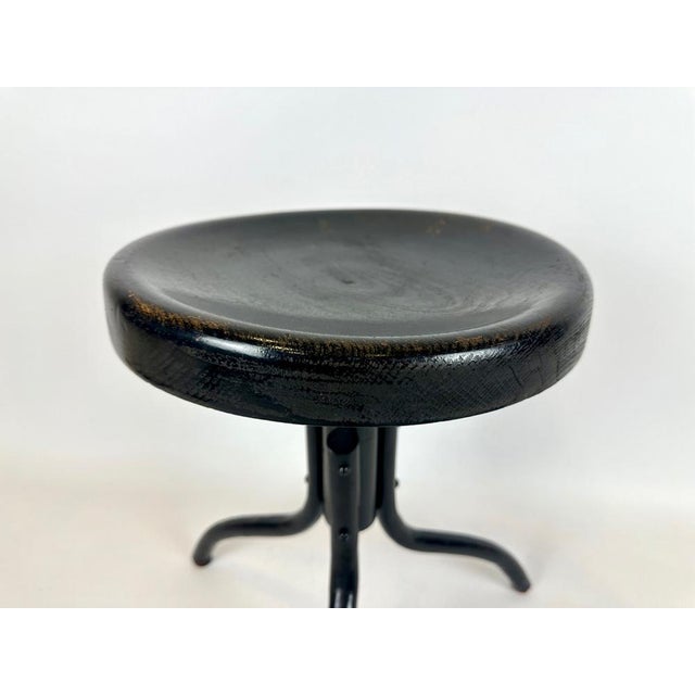 Vintage Industrial Swivel Stool, 1950s For Sale - Image 4 of 13