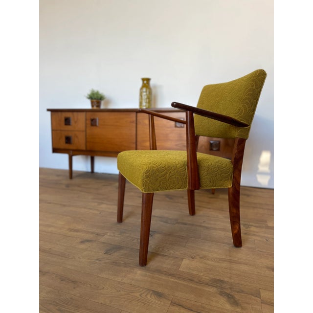 Vintage Danish Teak Chair with Green Fabric, 1970 For Sale - Image 14 of 18