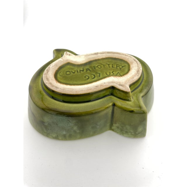 Mid 20th Century Green Glazed Covina Pottery Dish/Planter For Sale - Image 9 of 12