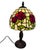 Glass Tiffany Style Table Lamp with Stained Glass Shade and Decorative Base, 1980s For Sale - Image 7 of 7