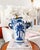 Ceramic Late 20th Century Tall Blue and White Chinoiserie Palm Tree Scalloped Vase For Sale - Image 7 of 8