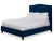 Modern Hazel Twin Bedframe, Navy Velvet For Sale - Image 3 of 4