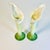 Ceramic Vintage Boho Chic Hollywood Regency Trompe L’Oeil Calla Lily Candlestick Holders - A Pair. For Sale - Image 7 of 11
